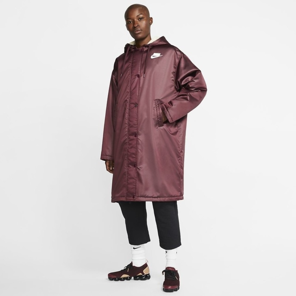 Nike Women's Maroon Hooded Coat